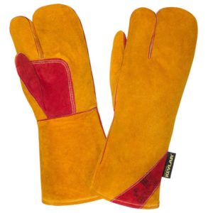 Краги для сварки трехпалые "TERMI-TZ 56 Siberia" (материал: спилковые)